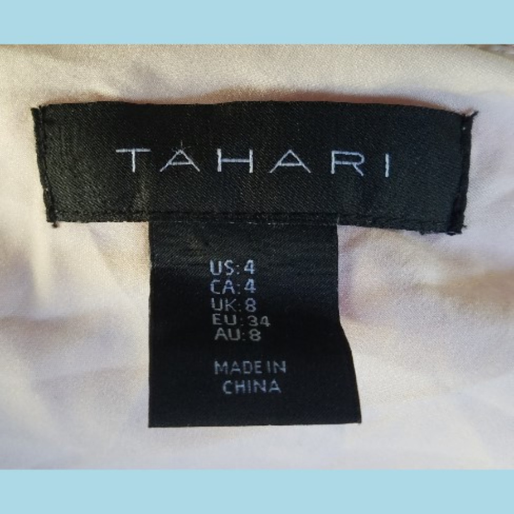 TAHARI Pink Ombre Striped Lace Sheath Dress 4 - Picture 4 of 4